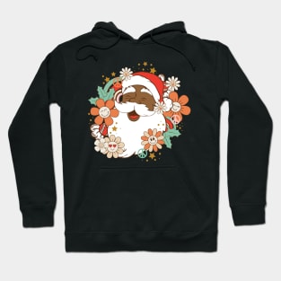 African American Retro Santa Claus Christmas Hoodie